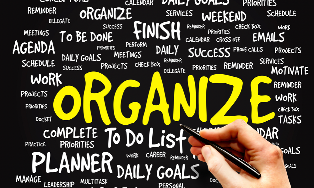 Word cloud for organize